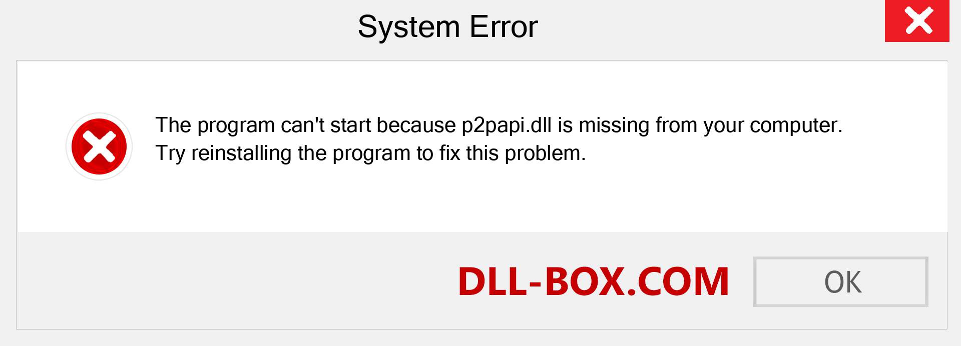  p2papi.dll file is missing?. Download for Windows 7, 8, 10 - Fix  p2papi dll Missing Error on Windows, photos, images